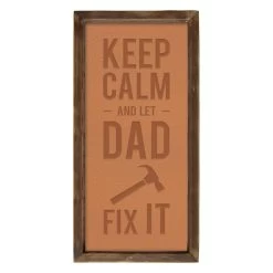 Keep Calm And Let Dad Fix It Wall Art, 10x12