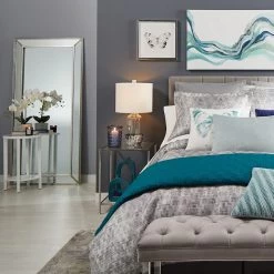 Laila Ali Blue Textured Glass Vase, 8" -Home Decor Shop laila ali blue textured glass vase 8 1