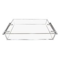 Laila Ali Clear Acrylic Decorative Tray, 20x13