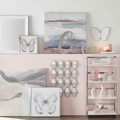 Laila Ali Framed Butterfly Canvas Wall Art, 24" -Home Decor Shop laila ali framed butterfly canvas wall art 24 5