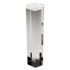 Laila Ali Glass Crystal Pillar, 8"