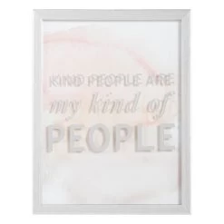 Laila Ali Glass Framed Kind People Are My Kind Of People Print Wall Art, 11x14