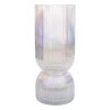 Laila Ali Iridescent Fluted Glass Vase, 10" -Home Decor Shop laila ali iridescent fluted glass vase 10