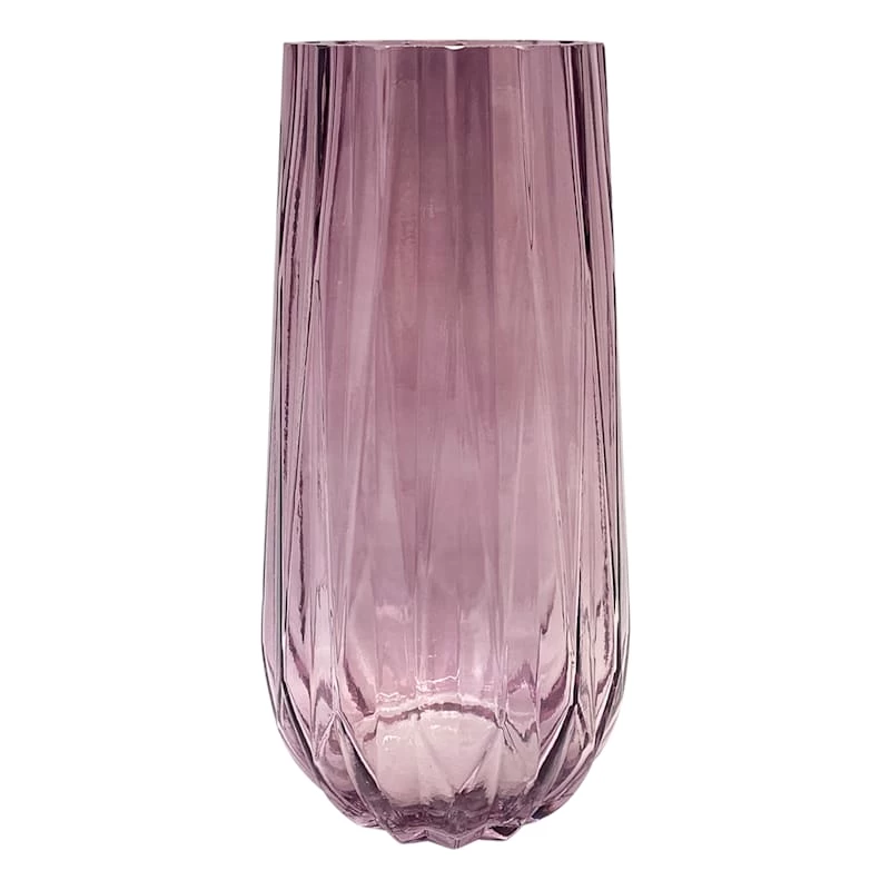 Laila Ali Purple Glass Vase, 10" 3 Laila Ali Purple Glass Vase, 10"