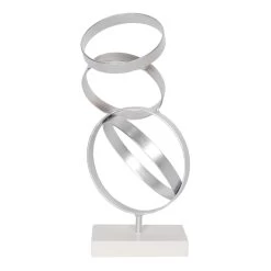 Laila Ali Silver Metal Circle Decor, 15"