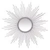 Laila Ali Silver Round Burst Wall Mirror, 24" 1 Laila Ali Silver Round Burst Wall Mirror, 24" -Home Decor Shop laila ali silver round burst wall mirror 24