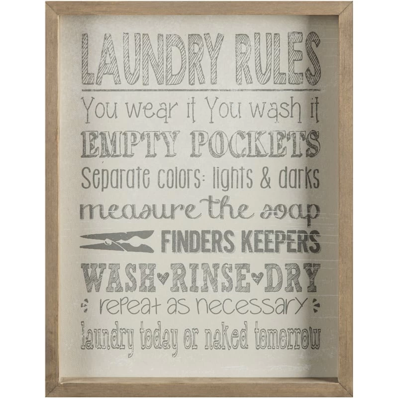 Laundry Rules Wood Wall Art, 11x14 3 Laundry Rules Wood Wall Art, 11x14