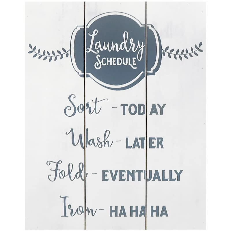 Laundry Schedule Wood Canvas Wall Art, 11x14 3 Laundry Schedule Wood Canvas Wall Art, 11x14