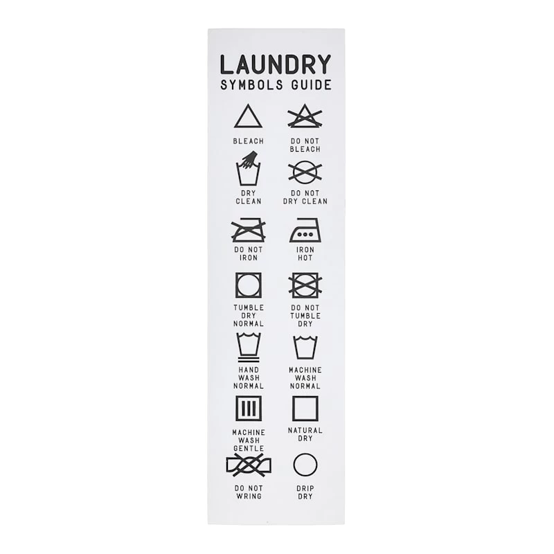 Laundry Symbols Wall Art, 12x44 3 Laundry Symbols Wall Art, 12x44