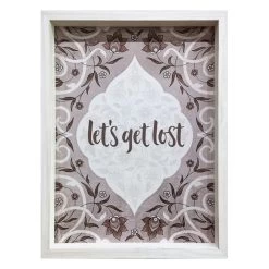 Lets Get Lost Framed Wall Art, 12x16