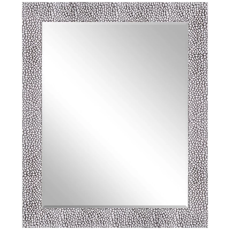 Mason White Wall Mirror, 28x33 3 Mason White Wall Mirror, 28x33