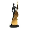 Matte Black & Gold Cello Player, 14.5" 1 Matte Black & Gold Cello Player, 14.5" -Home Decor Shop matte black gold cello player 14.5