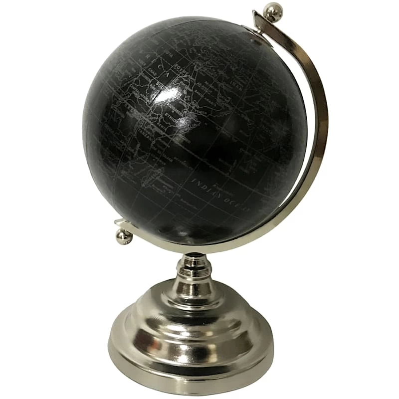 Metal Black Globe, 10.5" 3 Metal Black Globe, 10.5"
