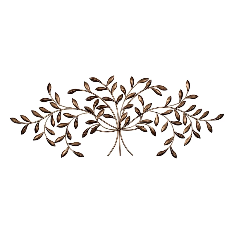 Metal Botanical Branch Wall Decor, 42x16 3 Metal Botanical Branch Wall Decor, 42x16