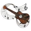 Metal Copper Music Guitar Wall Decor, 20" -Home Decor Shop metal copper music guitar wall decor 20