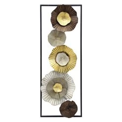Metal Flower Wall Art, 13x35
