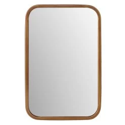 Metal Framed Round Corner Wall Mirror, 16x24