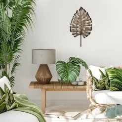 Metal Leaf Wall Decor, 17x30 -Home Decor Shop metal leaf wall decor 17x30 2