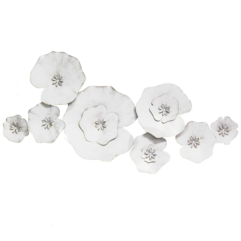 Metal Lily Pad Metal Wall Decor, 40x17 3 Metal Lily Pad Metal Wall Decor, 40x17