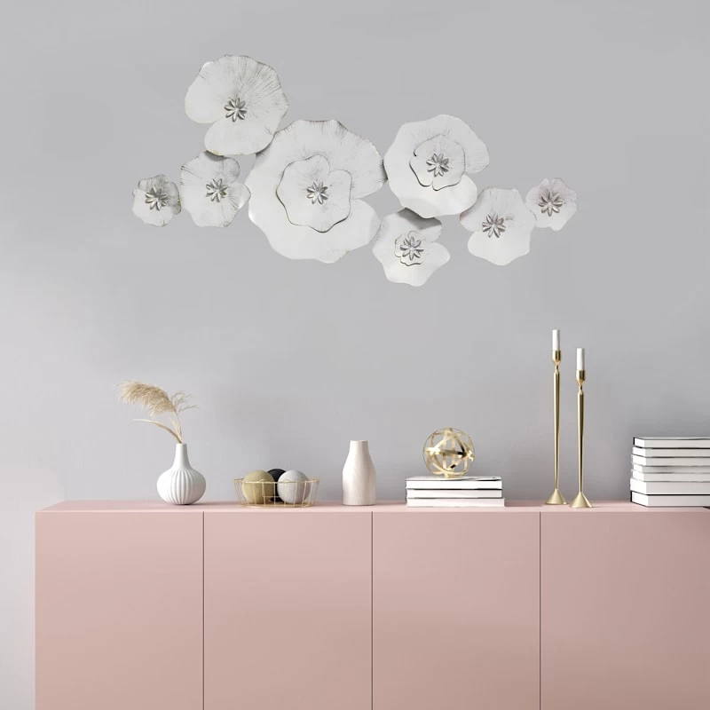 Metal Lily Pad Metal Wall Decor, 40x17 4 Metal Lily Pad Metal Wall Decor, 40x17 - Image 2