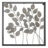 Metal Whitewashed Leaves Wall Art, 16"