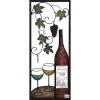 Metal Wine Bottle With Two Glasses Wall Decor, 13x32 -Home Decor Shop metal wine bottle with two glasses wall decor 13x32 1