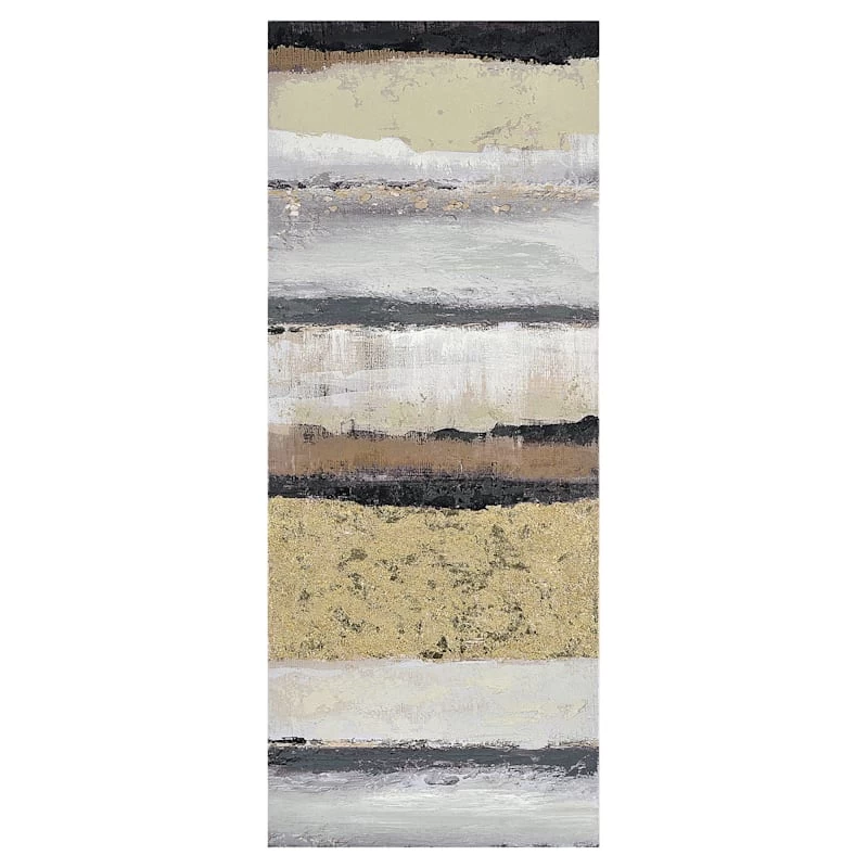 Metallic Abstract Canvas Wall Art, 16x40 3 Metallic Abstract Canvas Wall Art, 16x40