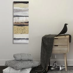 Metallic Abstract Canvas Wall Art, 16x40 5 Metallic Abstract Canvas Wall Art, 16x40 -Home Decor Shop metallic abstract canvas wall art 16x40 2