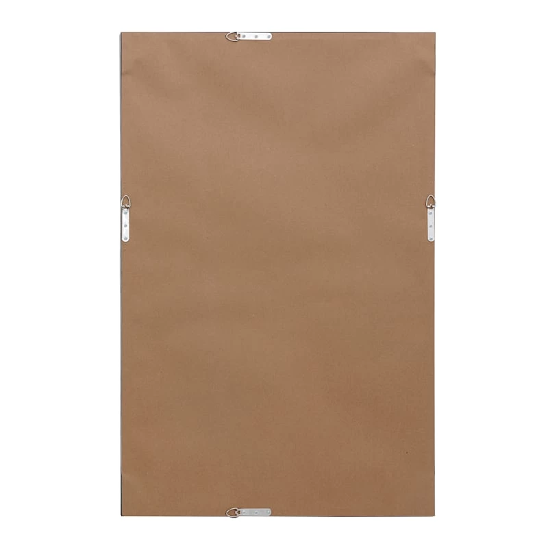 Metallic Woven Textured Framed Wall Mirror, 24x36 7 Metallic Woven Textured Framed Wall Mirror, 24x36 - Image 5