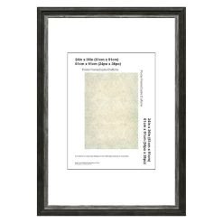 Miranda Black & Silver Poster Frame, 24x36