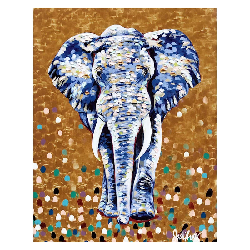 Multicolor Elephant Canvas Wall Art, 22x28 3 Multicolor Elephant Canvas Wall Art, 22x28