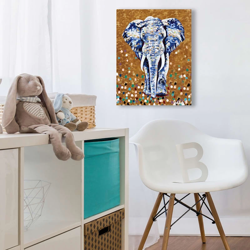 Multicolor Elephant Canvas Wall Art, 22x28 4 Multicolor Elephant Canvas Wall Art, 22x28 - Image 2