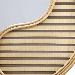 Natural Faux Wood Round Yin Yang Wall Mirror, 20" -Home Decor Shop natural faux wood round yin yang wall mirror 20 1