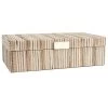 Neutral Water Hyacinth Striped Decorative Box, 13x7 -Home Decor Shop neutral water hyacinth striped decorative box 13x7 1