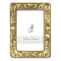 Ornate Gold Tabletop Photo Frame, 4x6
