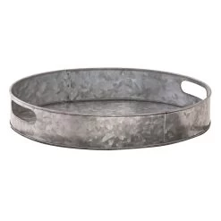 Oval Galvanized Metal Tray, 13x10