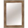 Pecan Wood & Silver Framed Wall Mirror, 32x44 -Home Decor Shop pecan wood silver framed wall mirror 32x44 1