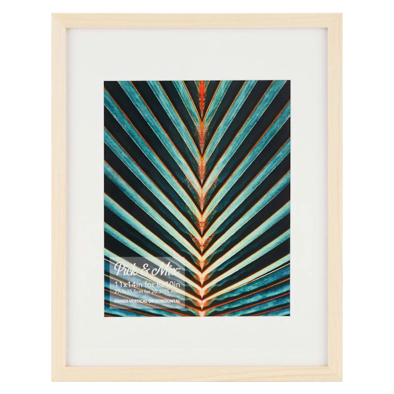 Pick & Mix 11x14 Matted To 8x10 Linear Wall Frame, Natural 3 Pick & Mix 11x14 Matted To 8x10 Linear Wall Frame, Natural