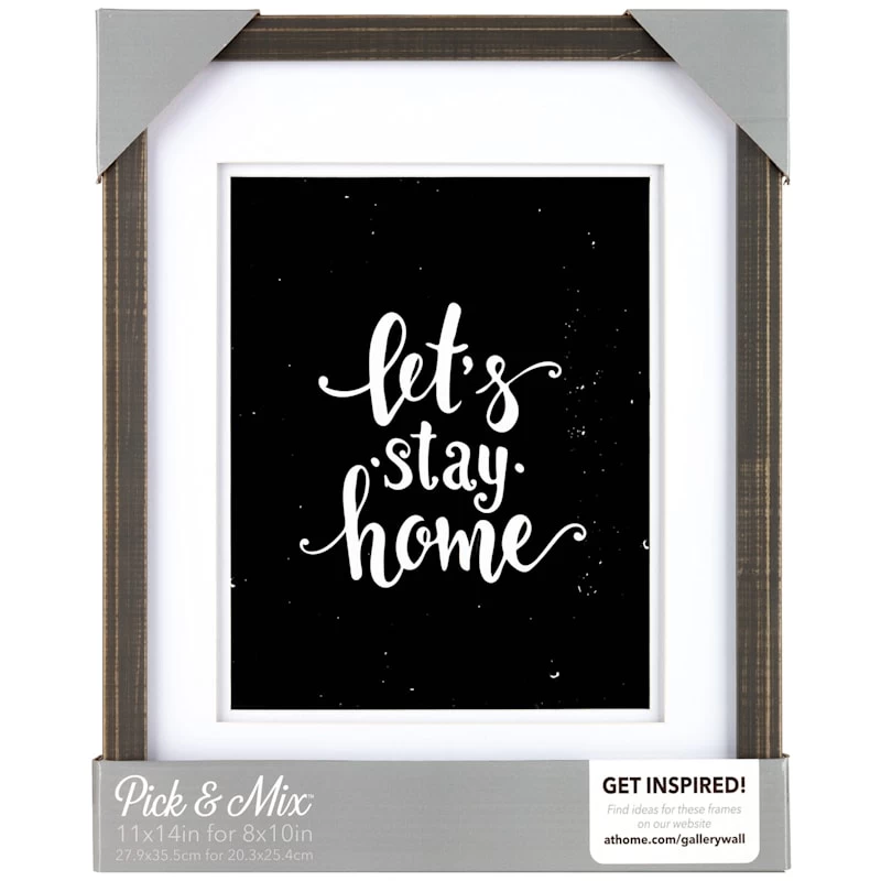 Pick & Mix 11x14 Matted To 8x10 Thin Linear Wall Frame, Blackwash 4 Pick & Mix 11x14 Matted To 8x10 Thin Linear Wall Frame, Blackwash - Image 2