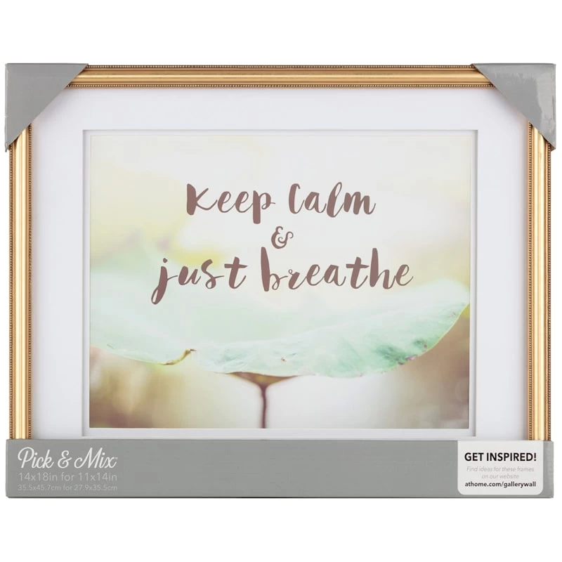 Pick & Mix 14x18 Matted To 11x14 Beaded Wall Frame, Gold 4 Pick & Mix 14x18 Matted To 11x14 Beaded Wall Frame, Gold - Image 2