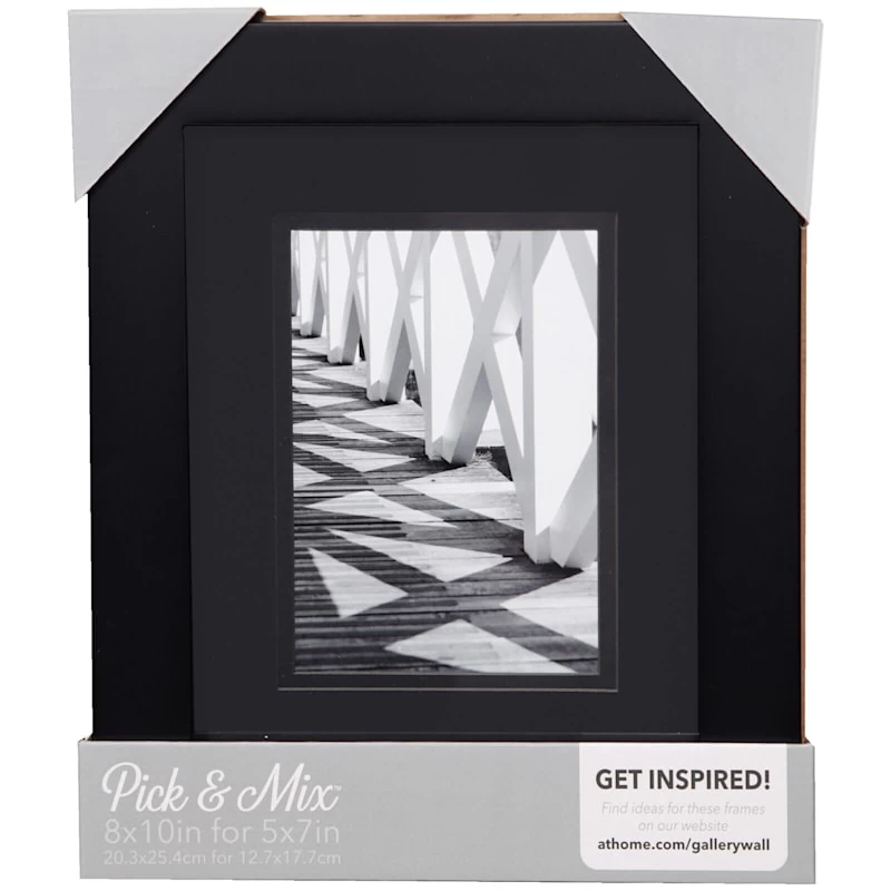 Pick & Mix 8x10 Matted To 5x7 Linear Wall Frame, Black 4 Pick & Mix 8x10 Matted To 5x7 Linear Wall Frame, Black - Image 2