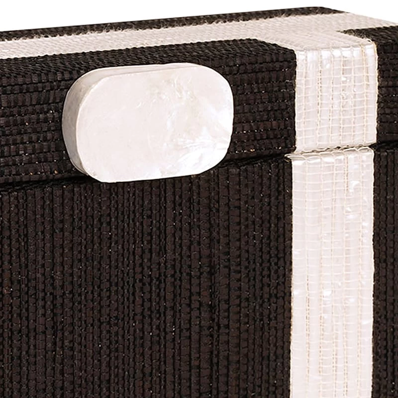 Providence Black & White Woven Box, 9" 4 Providence Black & White Woven Box, 9" - Image 2