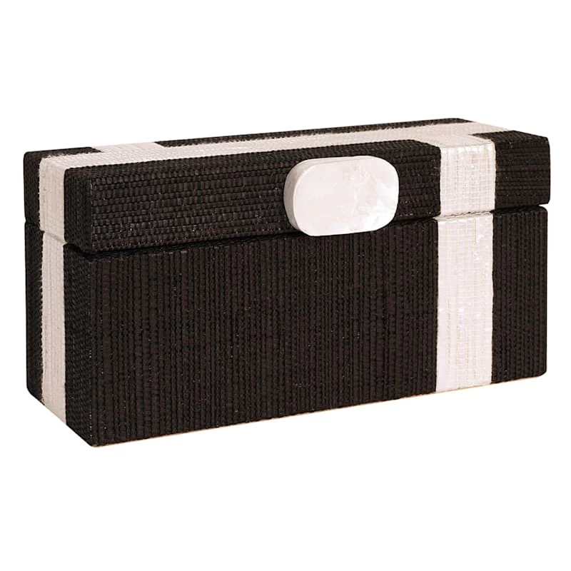 Providence Black & White Woven Box, 9" 3 Providence Black & White Woven Box, 9"