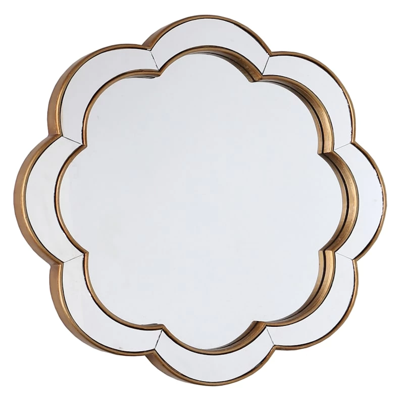 Providence Flower Shape Framed Wall Mirror, 22" 3 Providence Flower Shape Framed Wall Mirror, 22"