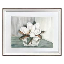 Providence Glass Framed Magnolia Print Wall Art, 21x17