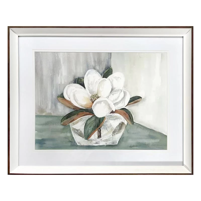 Providence Glass Framed Magnolia Print Wall Art, 21x17 3 Providence Glass Framed Magnolia Print Wall Art, 21x17