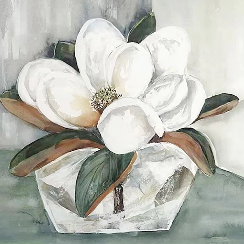 Providence Glass Framed Magnolia Print Wall Art, 21x17 5 Providence Glass Framed Magnolia Print Wall Art, 21x17 - Image 3