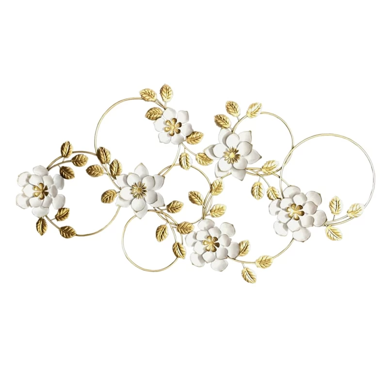 Providence Gold Floral Wall Art, 18x32 3 Providence Gold Floral Wall Art, 18x32