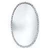Providence Silver Metal Beaded Oval Wall Mirror, 14x22 -Home Decor Shop providence silver metal beaded oval wall mirror 14x22 1