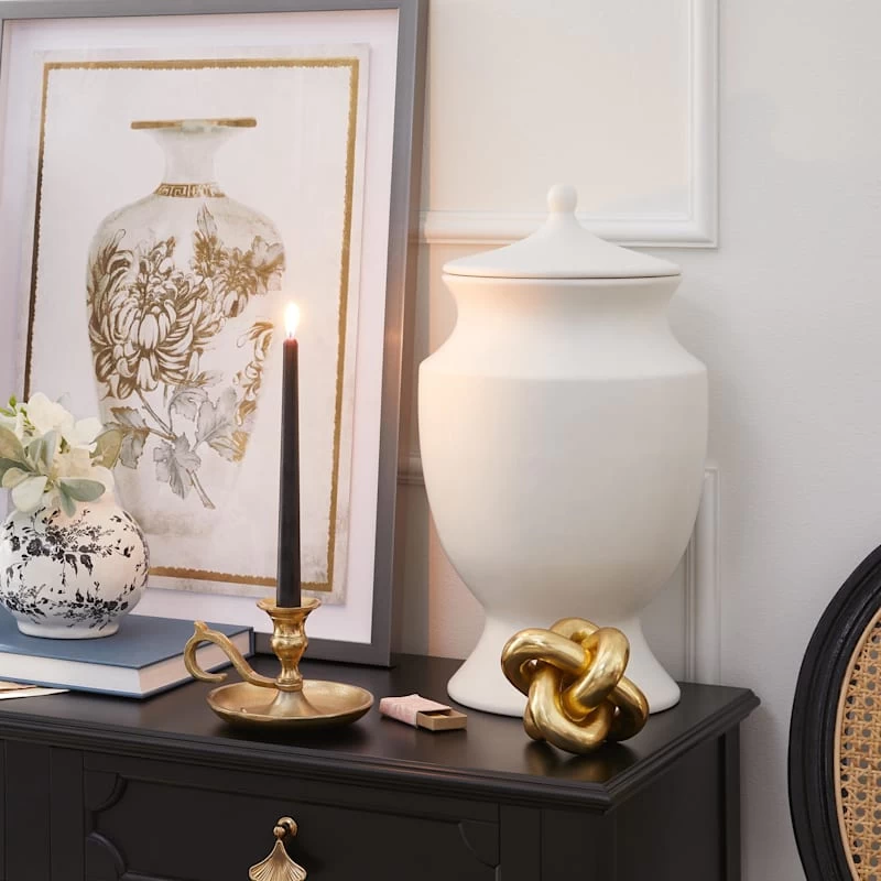 Providence White Ceramic Ginger Jar, 17.7" 5 Providence White Ceramic Ginger Jar, 17.7" - Image 3